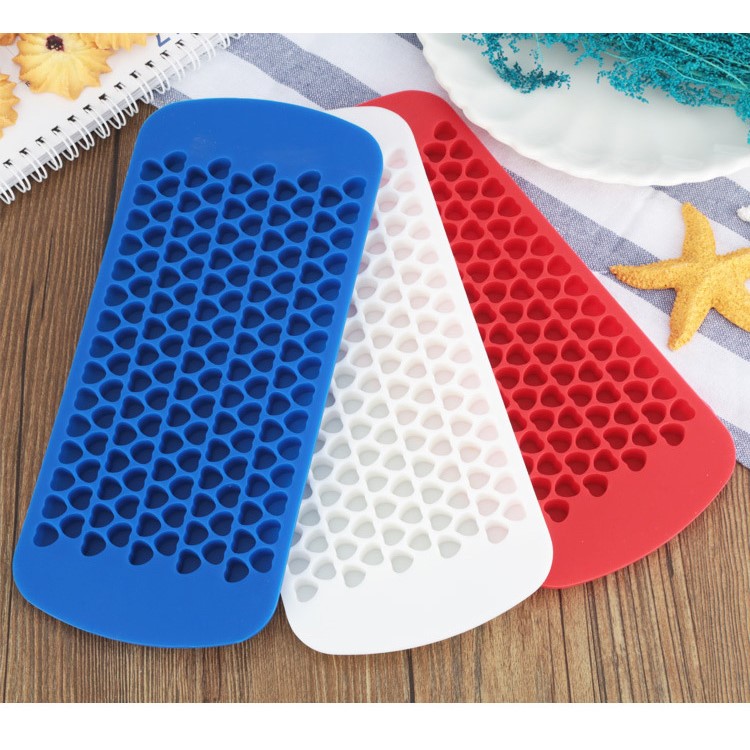 Food Grade Silicone Ice Cube Molds Trays 150 Heart Shaped Mini Cubes - Coffee-3
