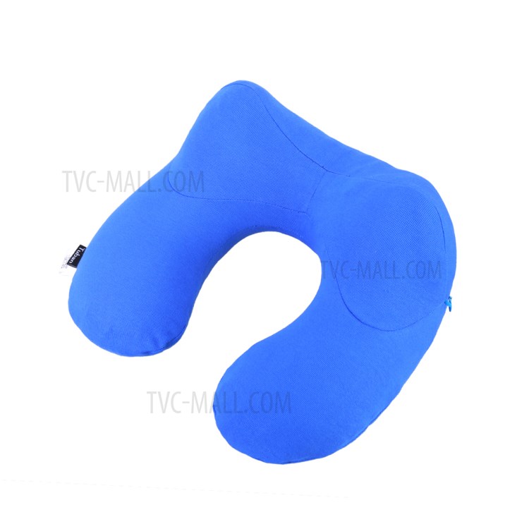 High Quality Memory Foam Neck Pillow with Hood Comfortable U Shaped Pillow - Blue-6