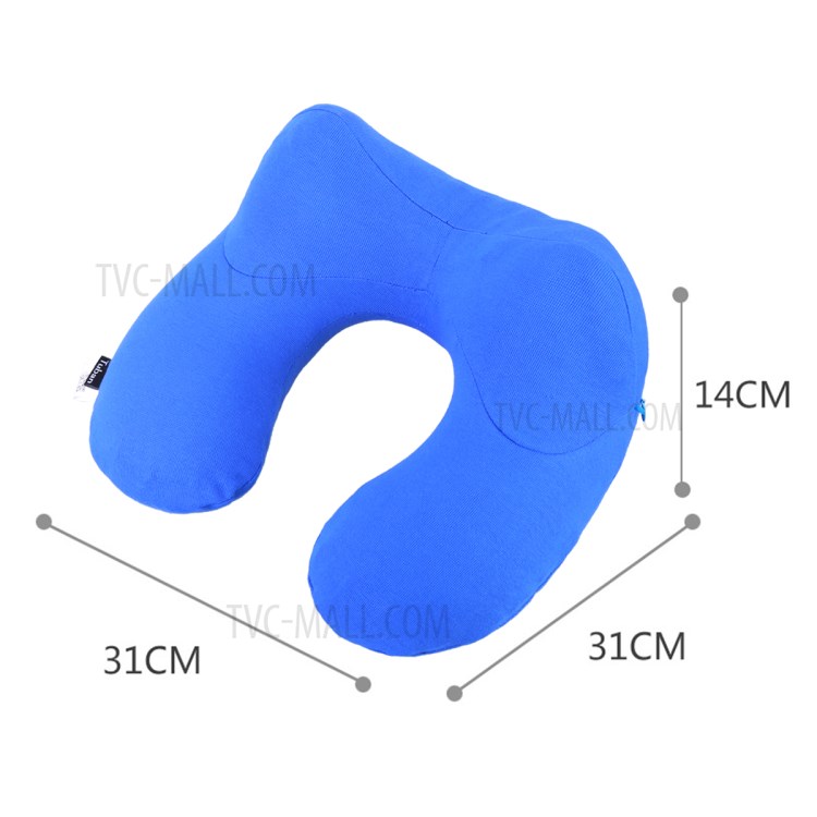 High Quality Memory Foam Neck Pillow with Hood Comfortable U Shaped Pillow - Blue-9