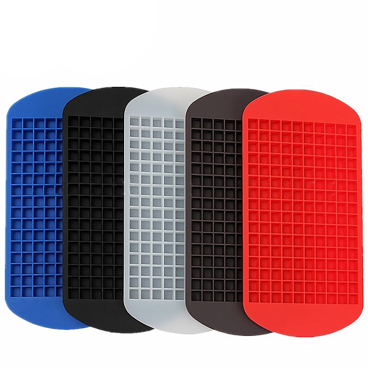 Mini Square 160 Silicone Ice Cube Mould Easy-Release Silicone Ice Cube Tray - Black-3