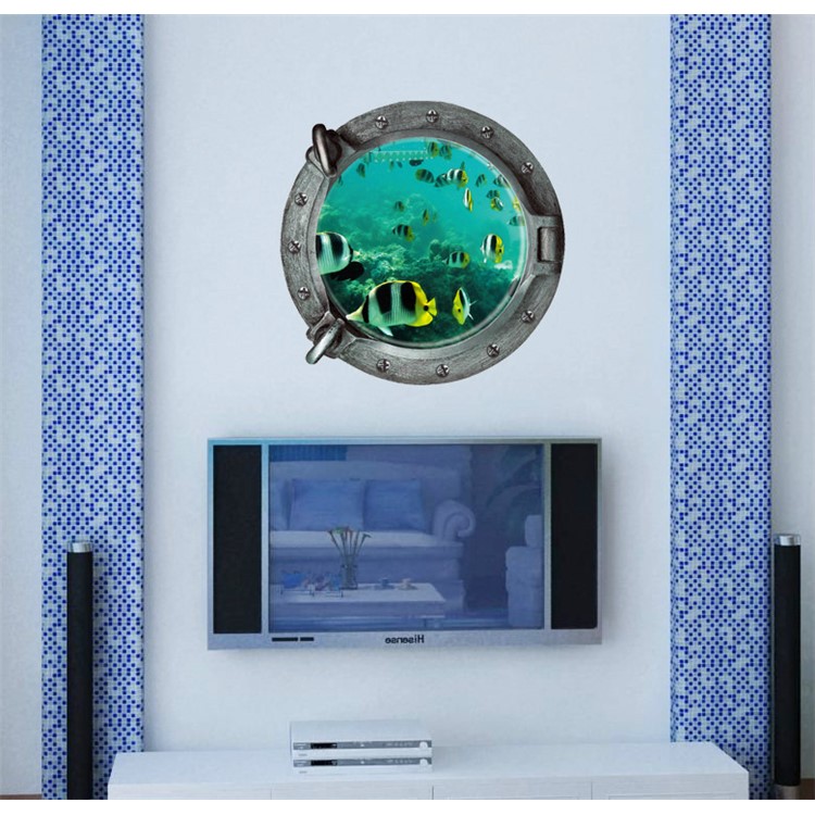 Undersea World Pattern Wall Stickers Removable Decal Home Decor DIY Art Decoration, Size: 45 x 45cm-3