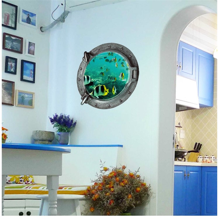 Undersea World Pattern Wall Stickers Removable Decal Home Decor DIY Art Decoration, Size: 45 x 45cm-5