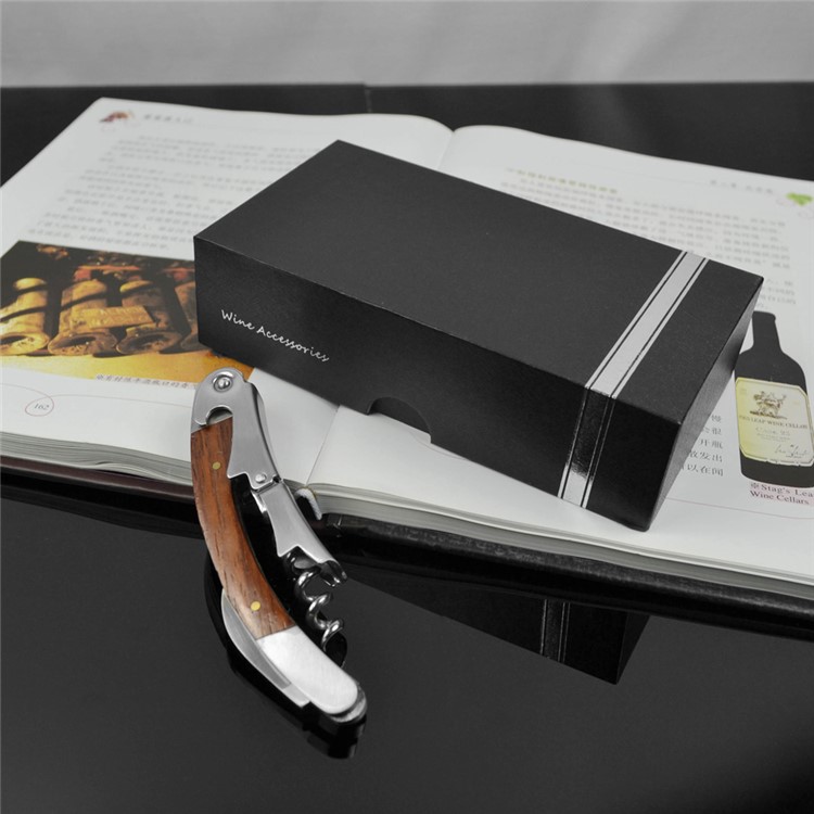 BY612 3-in-1 Premium Rosewood Wood Stainless Steel Corkscrew Beer and Wine Opener-3