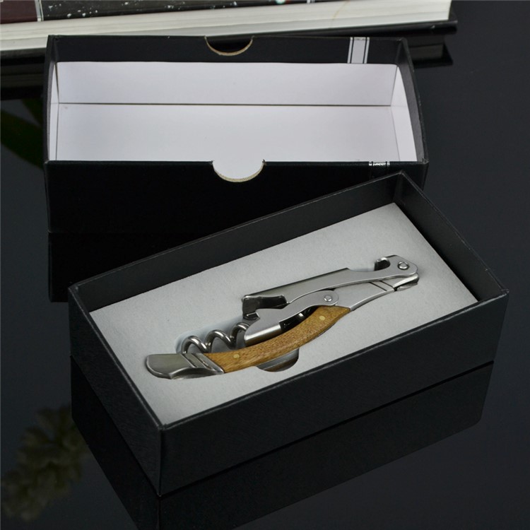 BY633 Premium Natural Wood Stainless Steel Corkscrew Beer and Wine Opener-2