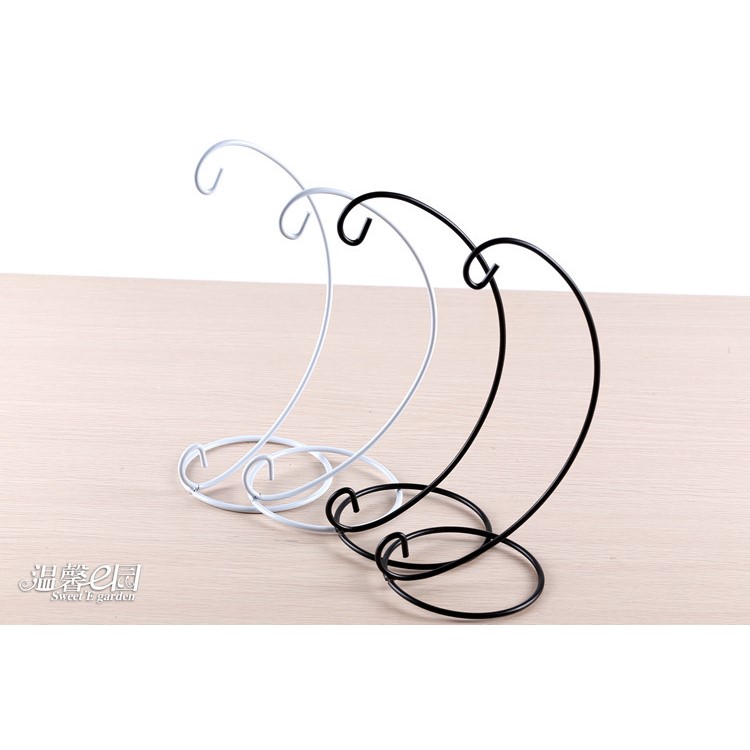 10PCS Eisen-hängender Standplatz-Halter-Kerze-Halter-Kerzenhalter für Glasball-Laterne-Licht - Schwarz-3