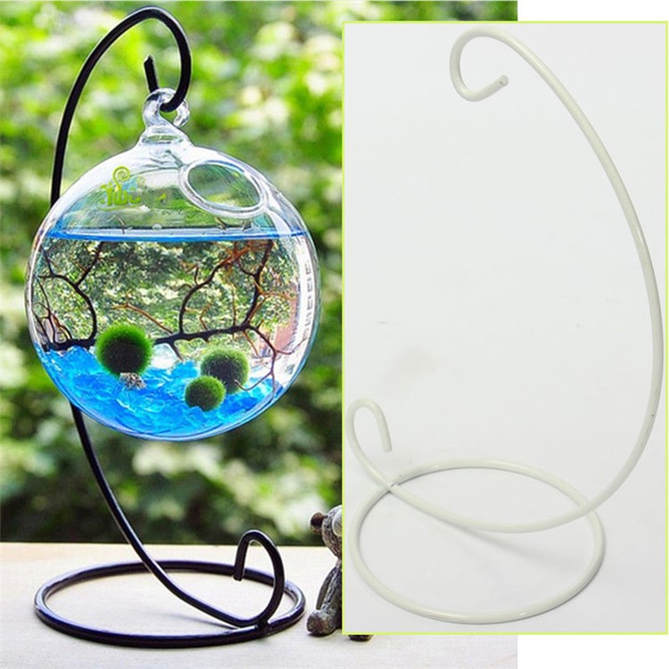 10PCS Eisen-hängender Standplatz-Halter-Kerze-Halter-Kerzenhalter für Glasball-Laterne-Licht - Schwarz-6