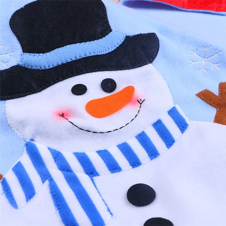 Snowman Toilet Seat Cover and Rug Bathroom Set Christmas Decorations-3