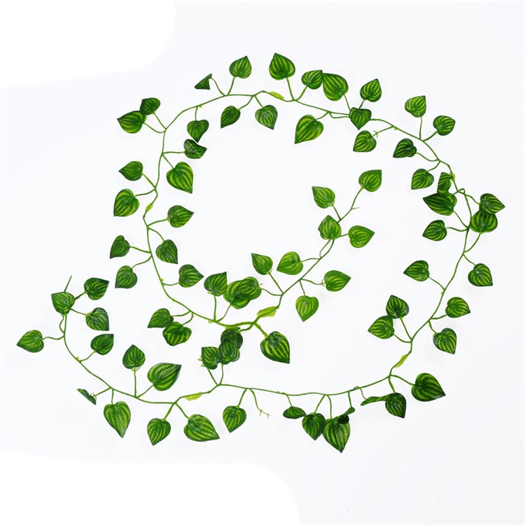 12Pcs Artificial Ivy Vine Watermelon Begonia Scindapsus Grapes Fake Evergreen Leaves - Watermelon Leaves-1