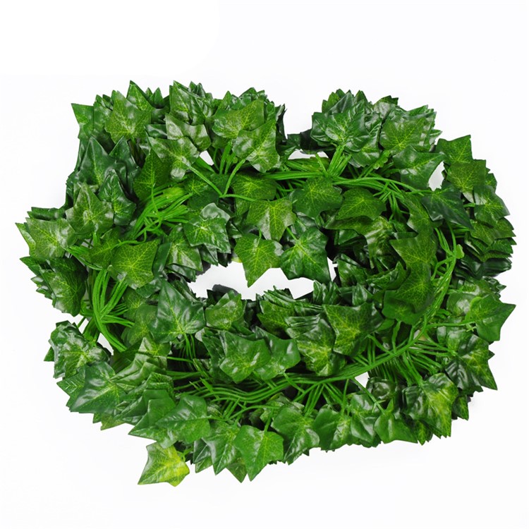 12Pcs Artificial Ivy Vine Watermelon Begonia Scindapsus Grapes Fake Evergreen Leaves - Watermelon Leaves-4