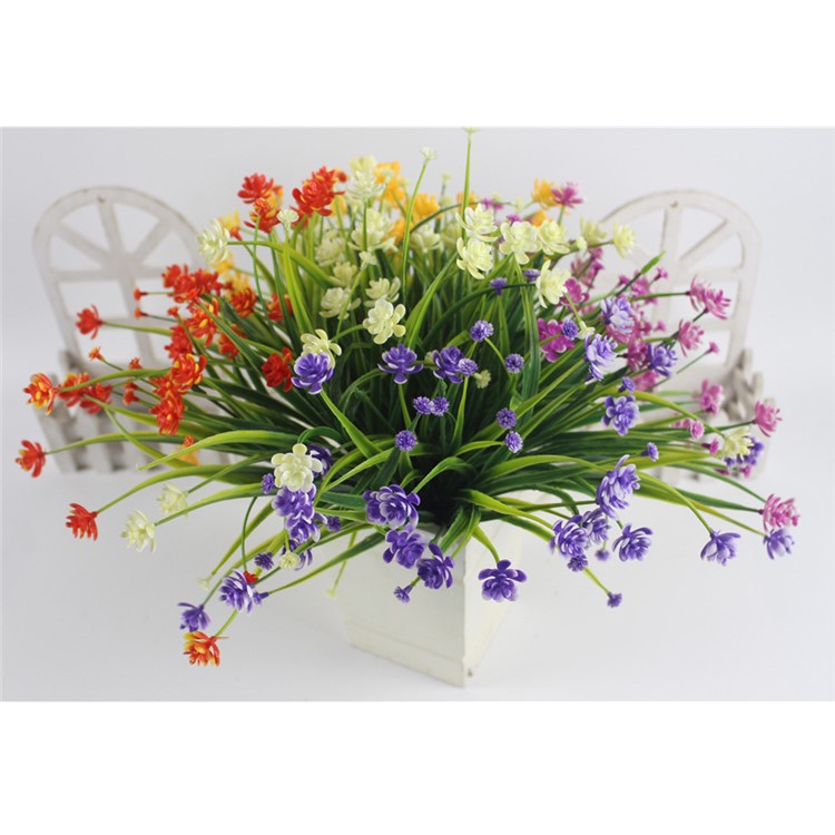 5Pcs Fake Flowers Greenery Shrubs Plants Plastic Bushes - Multi-color-1