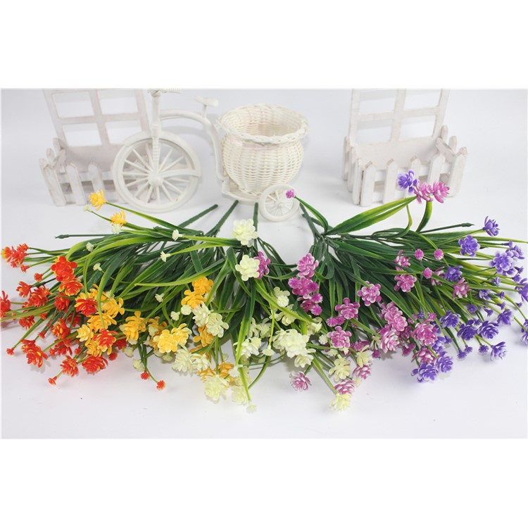 5Pcs Fake Flowers Greenery Shrubs Plants Plastic Bushes - Multi-color-2