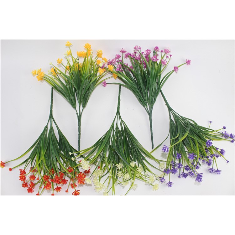 5Pcs Fake Flowers Greenery Shrubs Plants Plastic Bushes - Multi-color-7