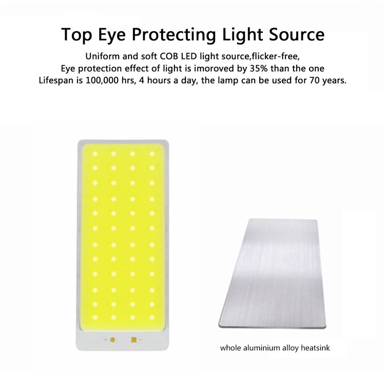 180 Degree Bend Free LED Banana Table Lamp Eye Protection COB LED Desktop Lamp - Yellow-6