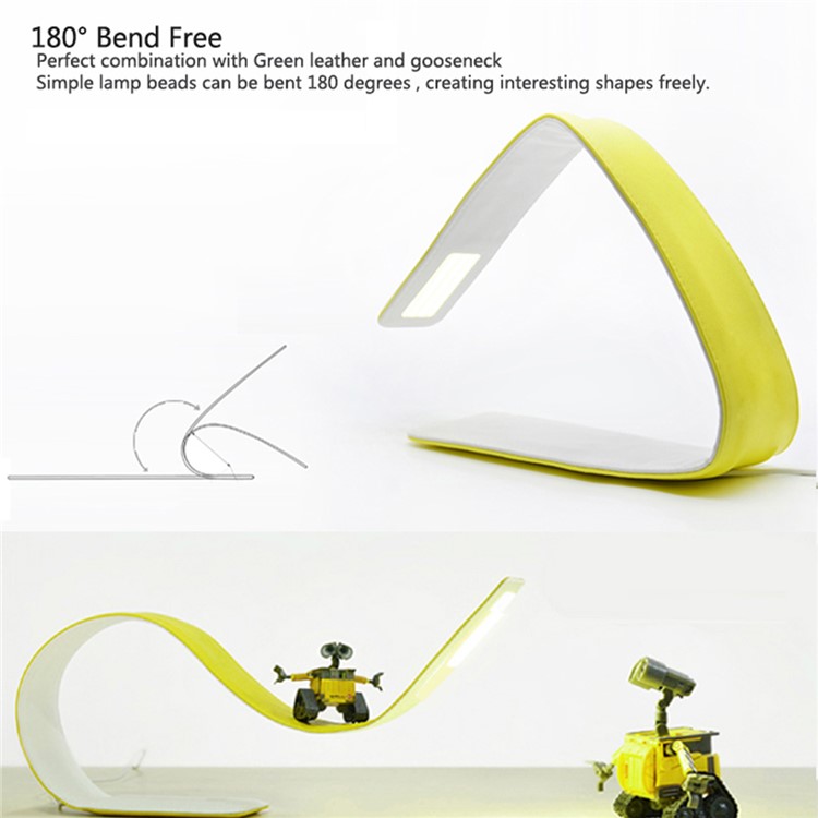 180 Degree Bend Free LED Banana Table Lamp Eye Protection COB LED Desktop Lamp - Yellow-7