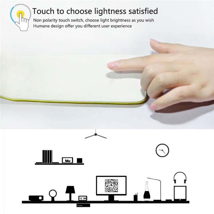 180 Degree Bend Free LED Banana Table Lamp Eye Protection COB LED Desktop Lamp - Yellow-8
