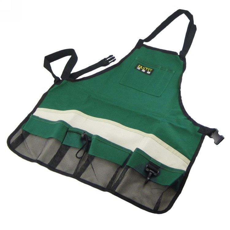 Oxford Cloth Work Shop Apron Heavy Duty Wear-resistant Garden Tools Apron - Green-1