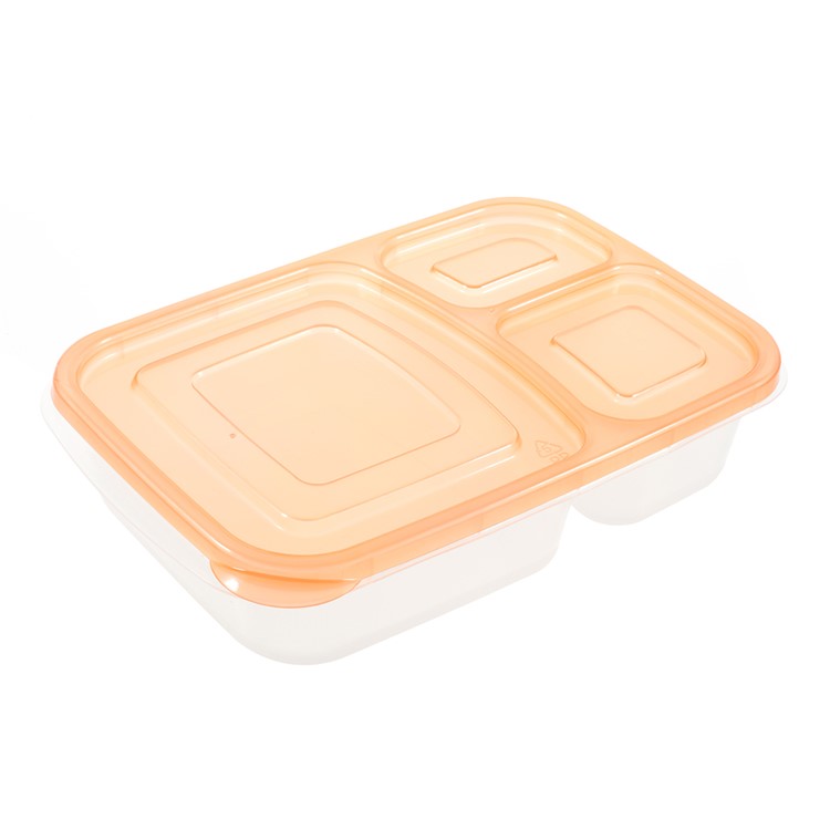 7PCS/Lot 3 Compartments Lunch Box Container Reusable Food Container-14