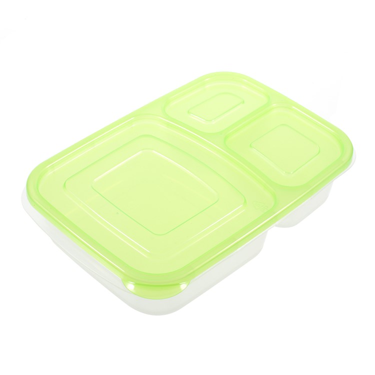 7PCS/Lot 3 Compartments Lunch Box Container Reusable Food Container-16