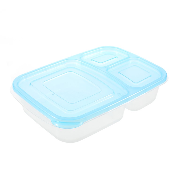 7PCS/Lot 3 Compartments Lunch Box Container Reusable Food Container-17