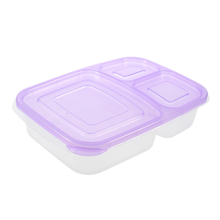 7PCS/Lot 3 Compartments Lunch Box Container Reusable Food Container-18