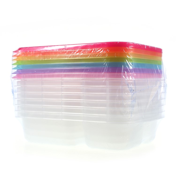 7PCS/Lot 3 Compartments Lunch Box Container Reusable Food Container-24