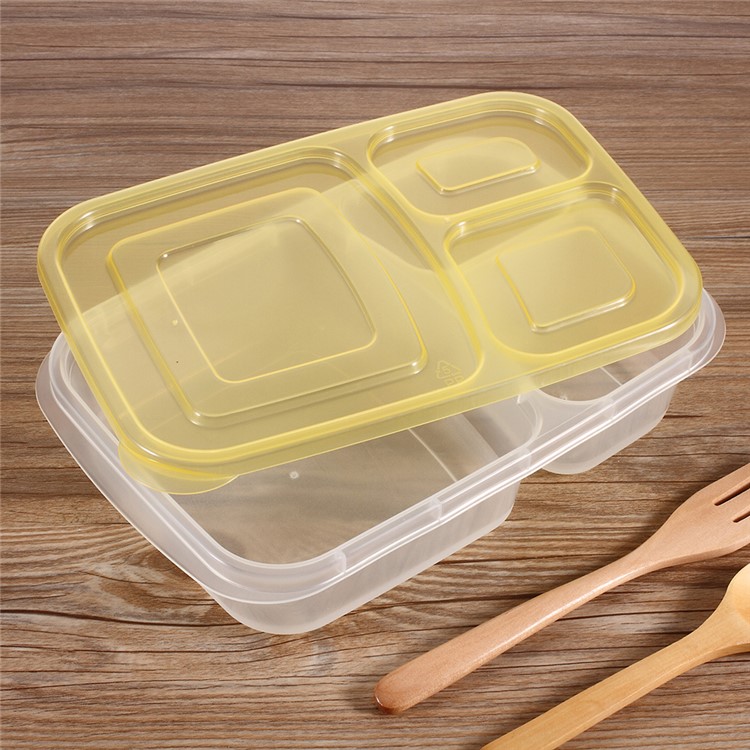 7PCS/Lot 3 Compartments Lunch Box Container Reusable Food Container-6