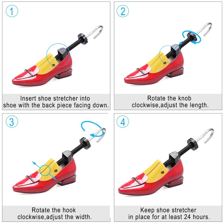 1 Pair Two Way Shoe Stretchers Adjustable Length and Width Shoe Stretchers - Suitable Size: 30-35-3