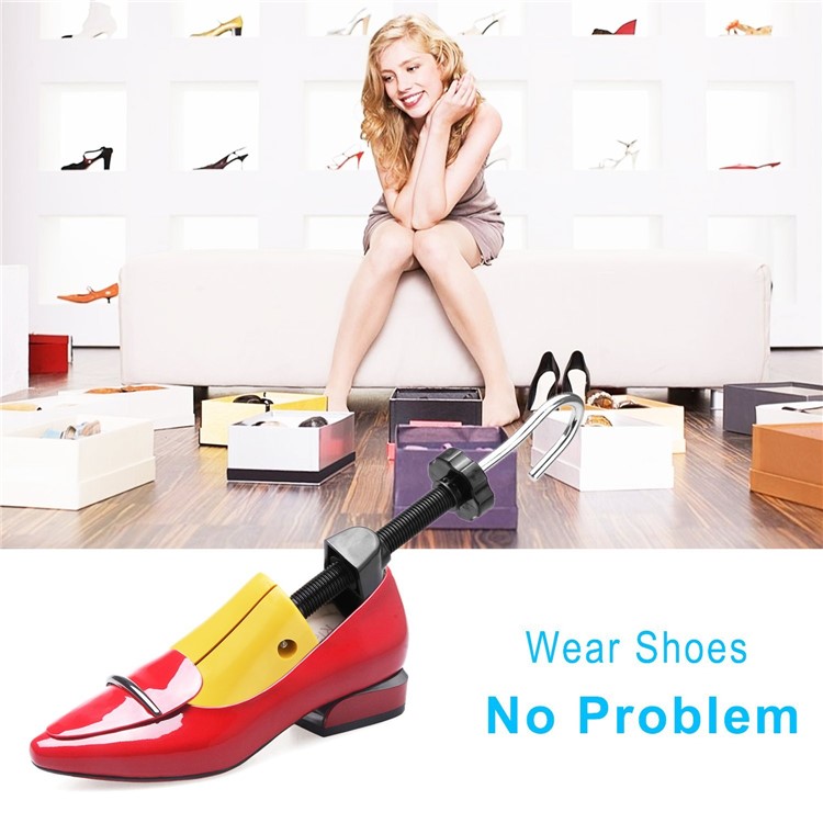 1 Pair Two Way Shoe Stretchers Adjustable Length and Width Shoe Stretchers - Suitable Size: 30-35-4