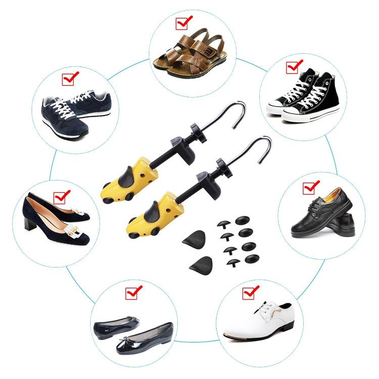 1 Pair Two Way Shoe Stretchers Adjustable Length and Width Shoe Stretchers - Suitable Size: 30-35-8