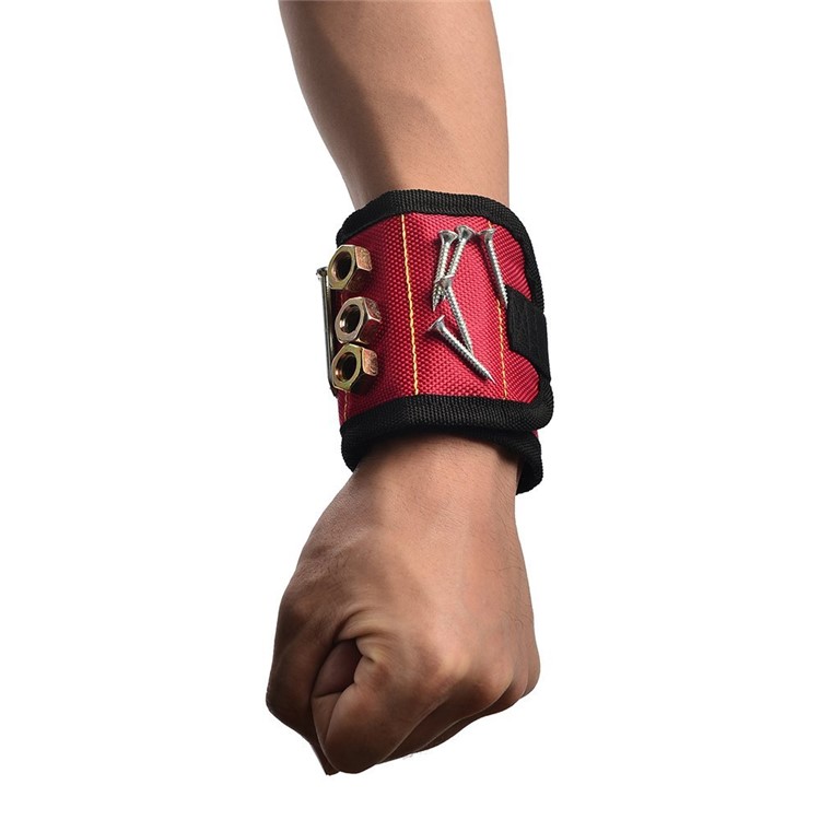 Magnetic Wristband with 2 Strong Magnets for Holding Tools, Screws, Nails, Bolts, Drilling Bits-1