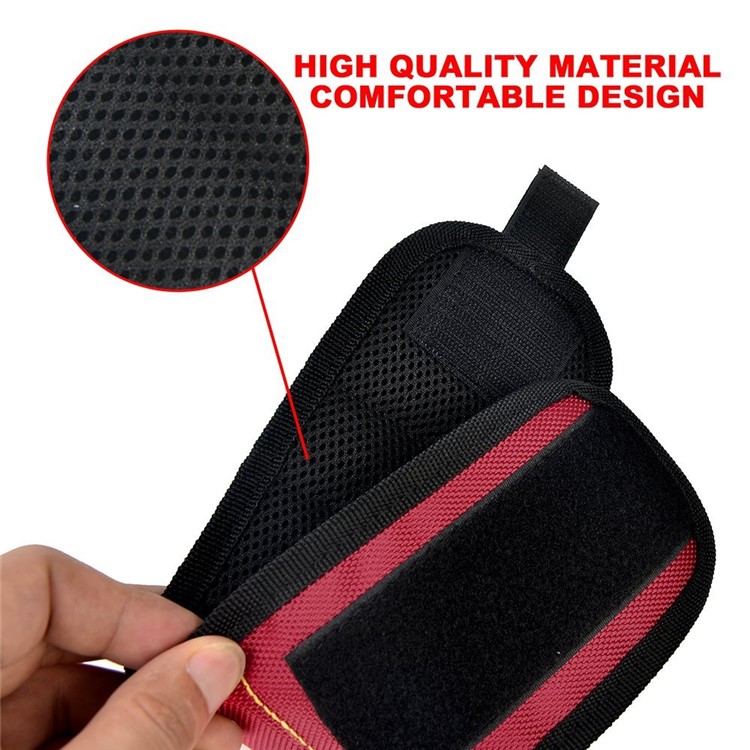 Magnetic Wristband with 2 Strong Magnets for Holding Tools, Screws, Nails, Bolts, Drilling Bits-4