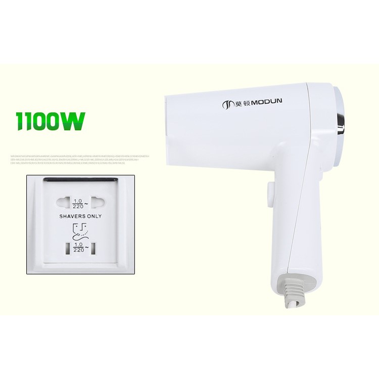 M-1288N 1100W Wall Mount Hair Dryer Quiet Hair Dryer for Home Hotel Use-7