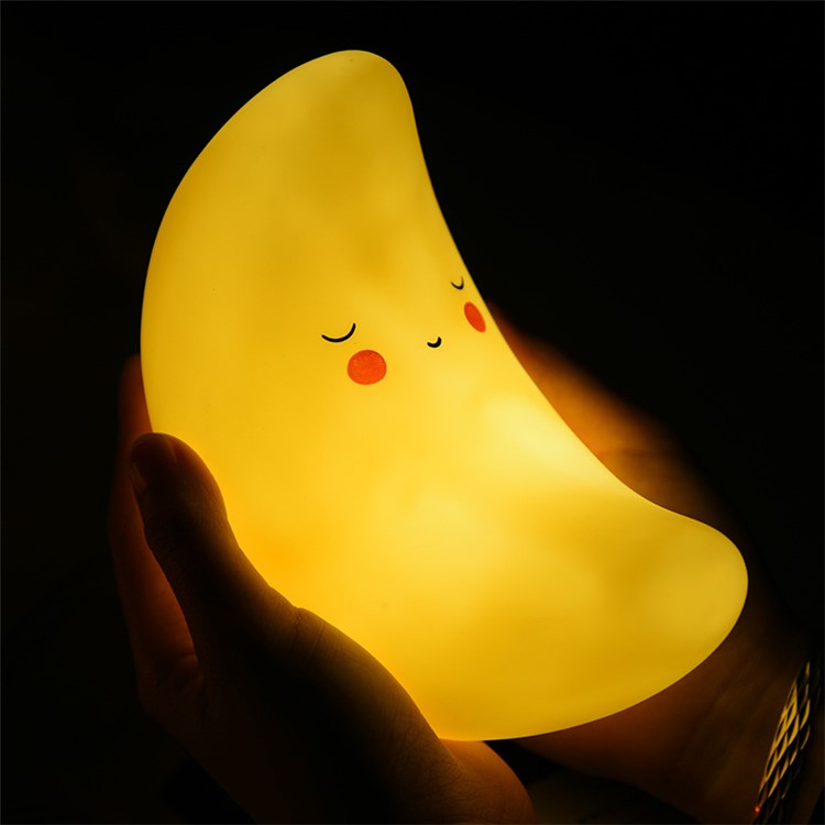 Lovely Moon Shape LED Night Light Warm Ambience Light for Bedroom Nursery etc.-3