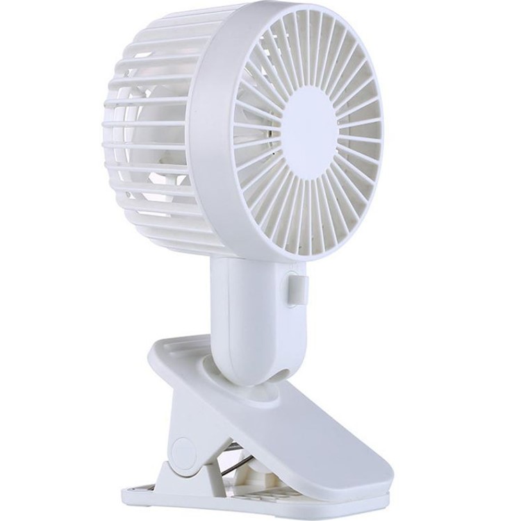 Portable Double Turn Leaves Fan USB Table Stand Fan 2-Speed Wind Adjustable - White-1