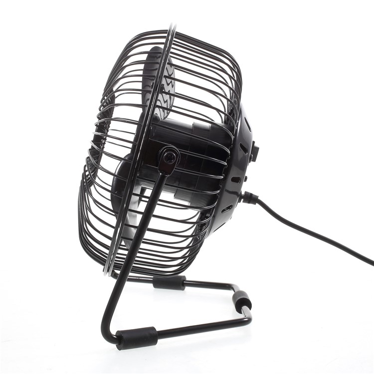 3-in-1 Desktop Temperature Time Humidity Clock LED Display Metal Fan Mini USB Rechargeable Table Fan-2