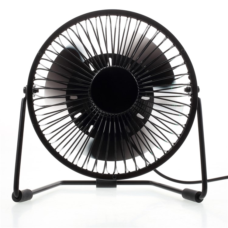 3-in-1 Desktop Temperature Time Humidity Clock LED Display Metal Fan Mini USB Rechargeable Table Fan-6