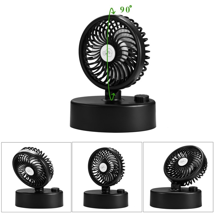 R-19 Rechargeable Battery Powered Fan Mini Personal Cooling Fan 60 Degree Oscillation-1
