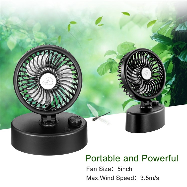R-19 Rechargeable Battery Powered Fan Mini Personal Cooling Fan 60 Degree Oscillation-6