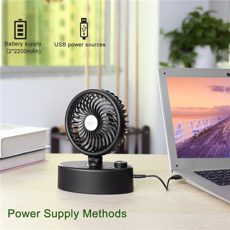 R-19 Rechargeable Battery Powered Fan Mini Personal Cooling Fan 60 Degree Oscillation-8