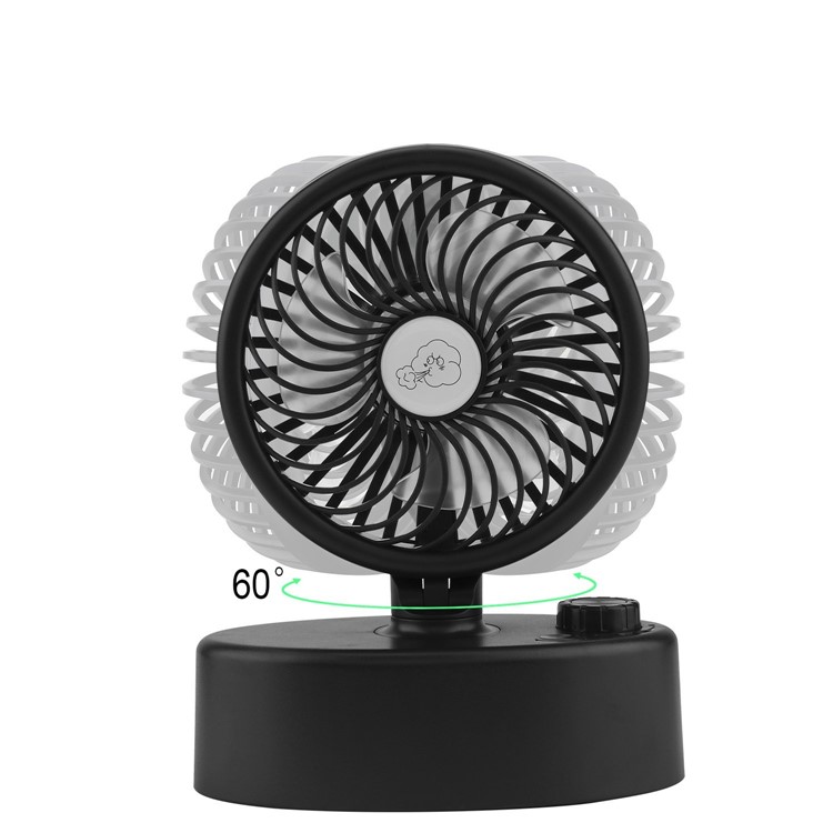 R-20 Mini USB Oscillating Table Desk Fan USB Powered ONLY (No Battery) Stepless Speed Settings-3