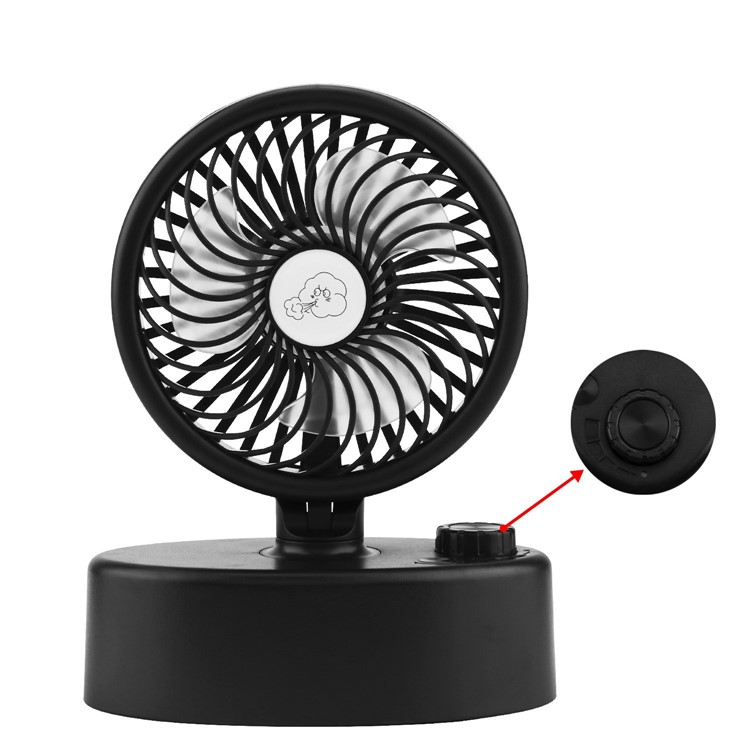 R-20 Mini USB Oscillating Table Desk Fan USB Powered ONLY (No Battery) Stepless Speed Settings-4