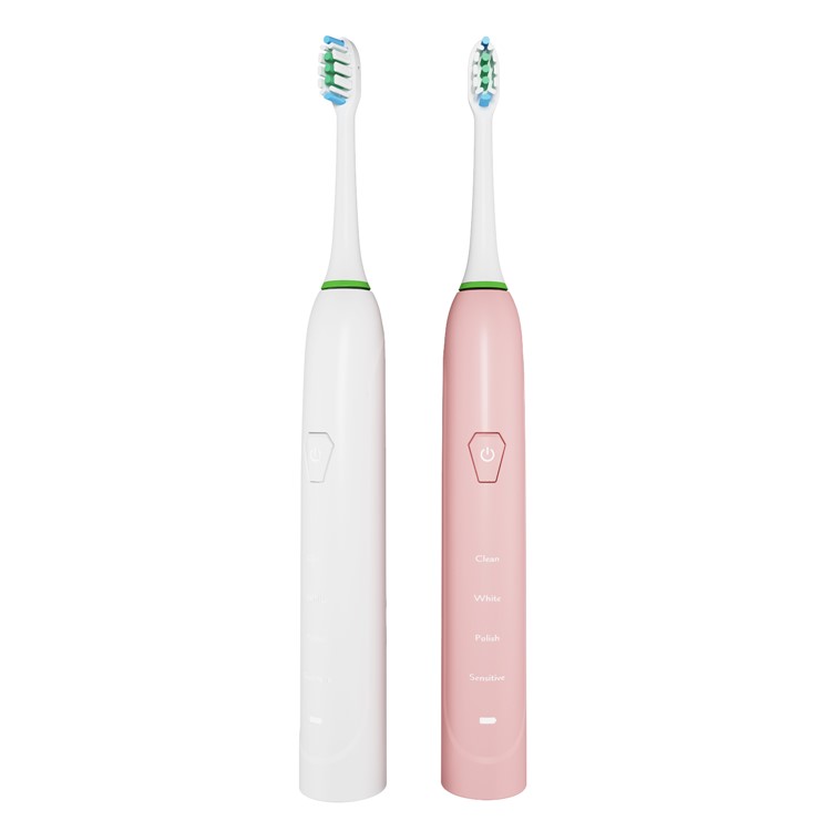 IPX7 Waterproof Low Power Consumption Smart Electric Toothbrush with Charging Base - Pink-4
