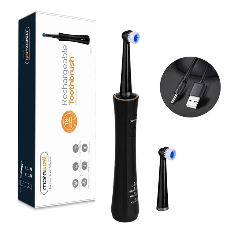 MORNWELL D03B Brosse De Dent Électrique Rechargeable USB Rotation Pour Adultes Enfants-1