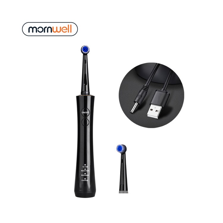 MORNWELL D03B Brosse De Dent Électrique Rechargeable USB Rotation Pour Adultes Enfants-8