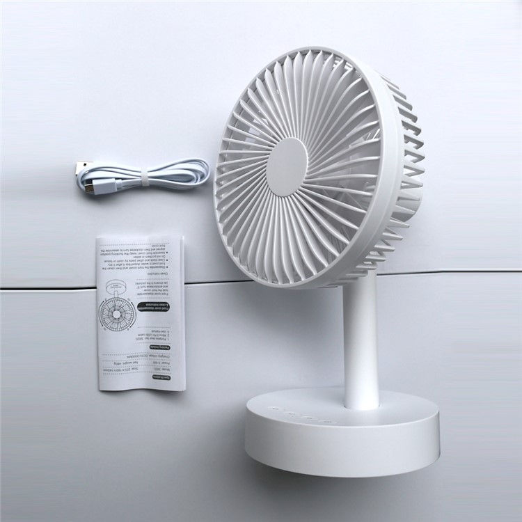 S820 Small Mini Table Home Summer Office Desktop Small USB Shake Head Fan - White-5