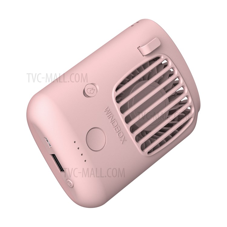 UV Disinfection Lamp Aromatherapy Power Bank Multi-functional Cooling Fan Neck Hanging Portable Mini Fan - Pink-8