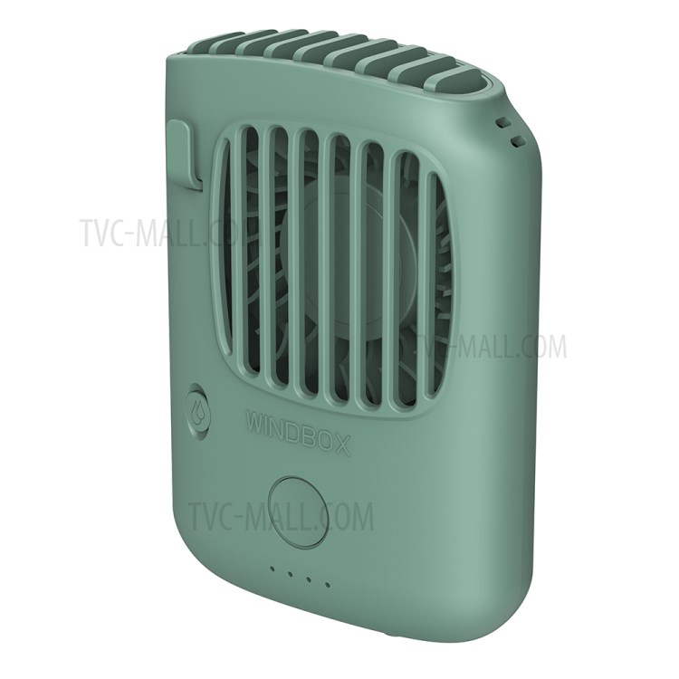 Lâmpada UV Desinfecção Aromaterapia Banco De Potência Multi-funcional Arrefecimento Pescoço Fã Pendurado Mini Ventilador Portátil - Verde-1