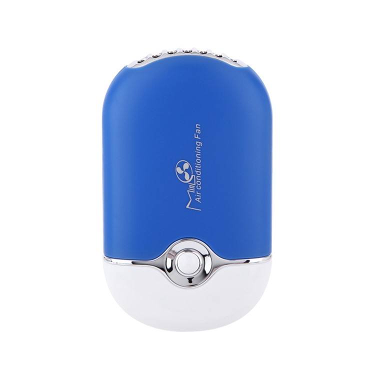 USB Rechargeable Mini Bladeless Air Conditioning Fan with Stand Smile-22 Series - Blue-1