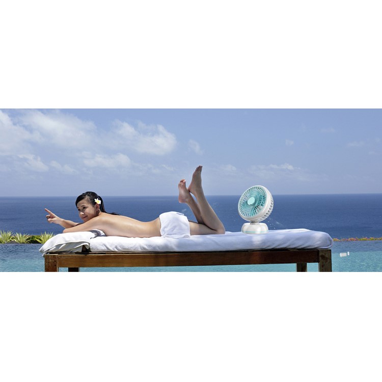 7 Inch 360° Horizontal Rotation Small Quiet Table Personal Fan with 1.1m Retractable USB Cable - Black-2