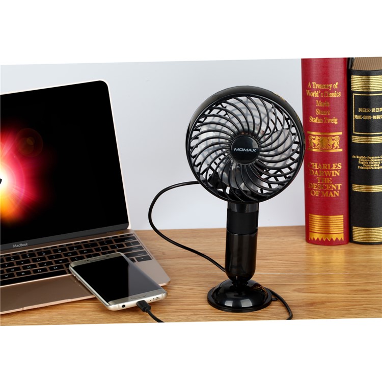 MOMAX iFan Detachable Power Bank Handheld Mini Fan - Black-12